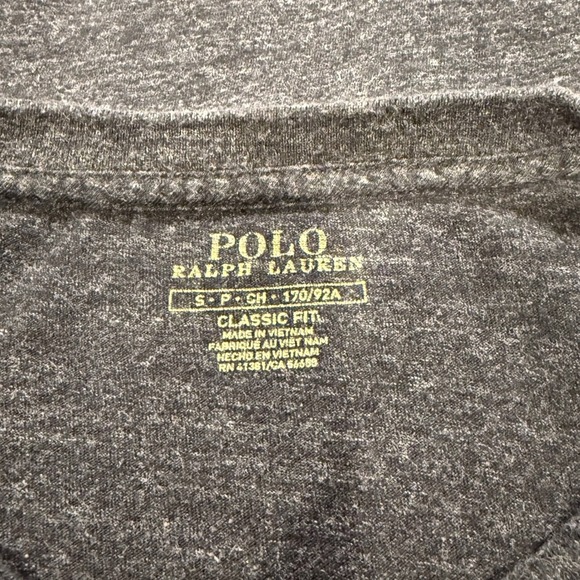 Polo Ralph Lauren Mens Classic Fit T-Shirt Crew Neck Pocket Gray - Picture 4 of 4